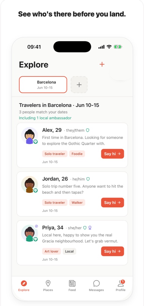 Wanderkin explore screen